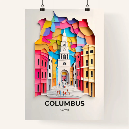 Vivid Columbus, Georgia, Colorful Poster