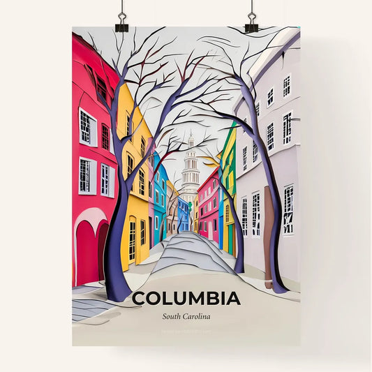 Vivid Columbia, South Carolina, Colorful Poster