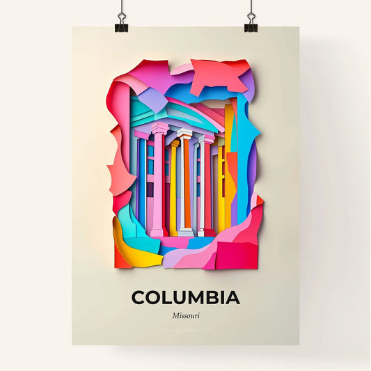 Vivid Columbia, Missouri, Colorful Poster