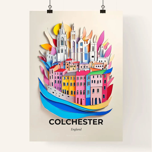 Vivid Colchester, England, Colorful Poster