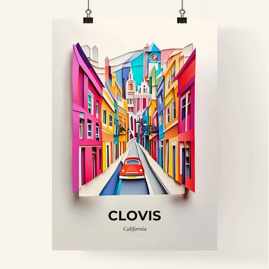 Vivid Clovis, California, Colorful Poster