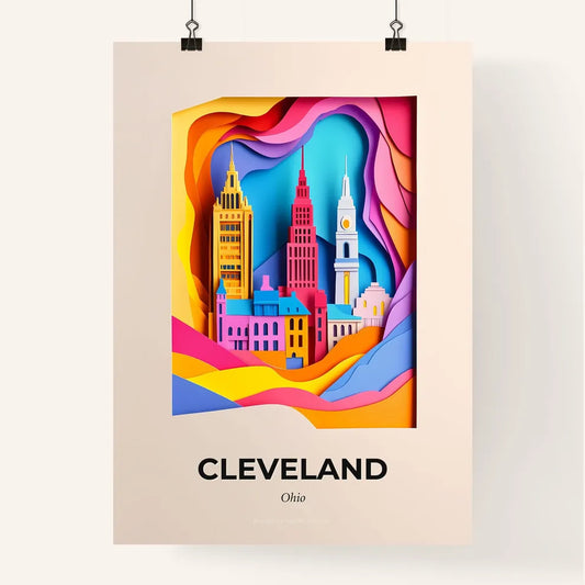 Vivid Cleveland, Ohio, Colorful Poster