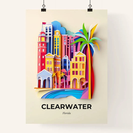 Vivid Clearwater, Florida, Colorful Poster