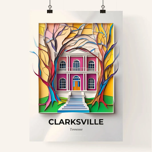 Vivid Clarksville, Tennessee, Colorful Poster