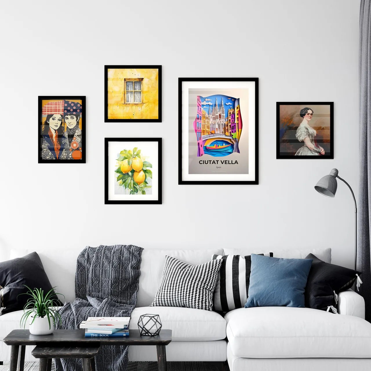 Vivid Ciutat Vella, Spain, Premium Framed Prints