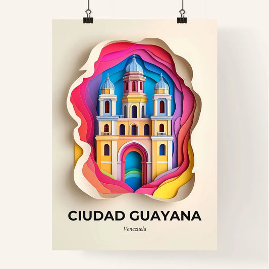 Vivid Ciudad Guayana, Venezuela, Colorful Poster