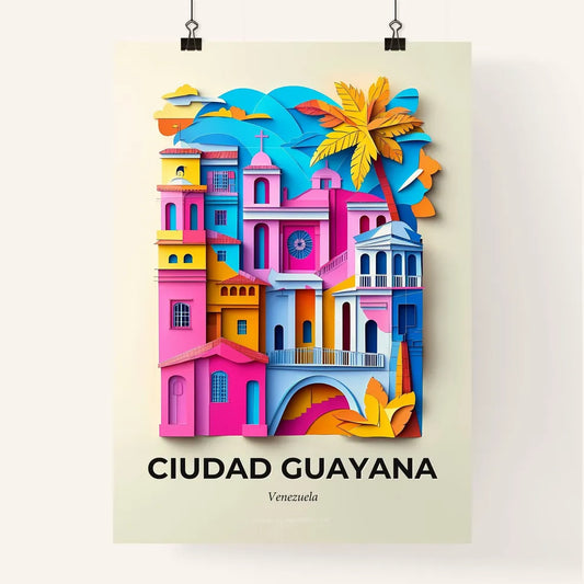 Vivid Ciudad Guayana, Venezuela, Colorful Poster