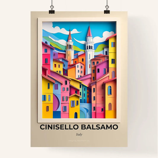 Vivid Cinisello Balsamo, Italy, Colorful Poster
