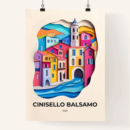 Vivid Cinisello Balsamo, Italy, Colorful Poster