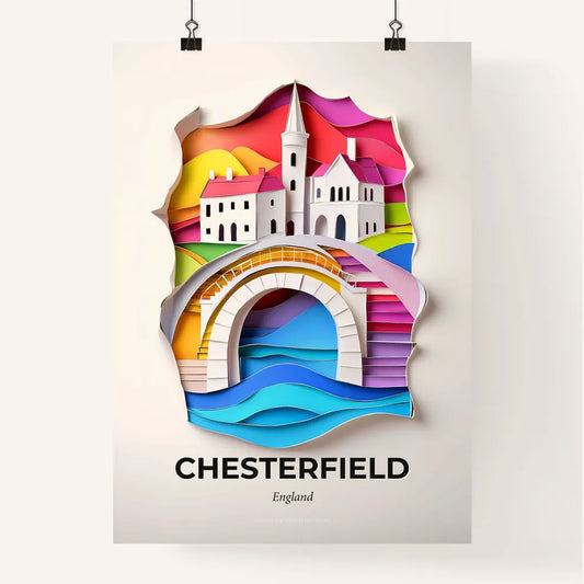 Vivid Chesterfield, England, Colorful Poster