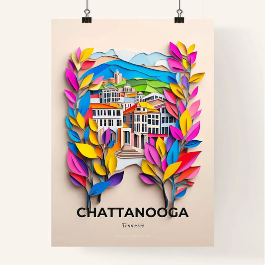 Vivid Chattanooga, Tennessee, Colorful Poster