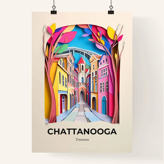 Vivid Chattanooga, Tennessee, Colorful Poster