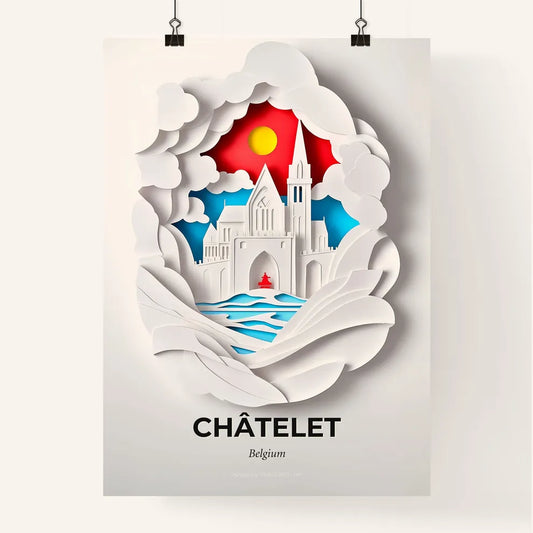 Vivid Châtelet, Belgium, Colorful Poster