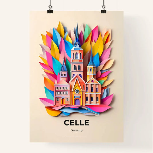 Vivid Celle, Germany, Colorful Poster