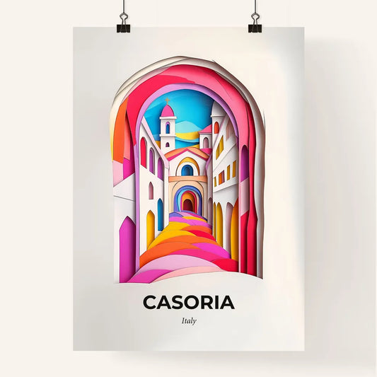 Vivid Casoria, Italy, Colorful Poster