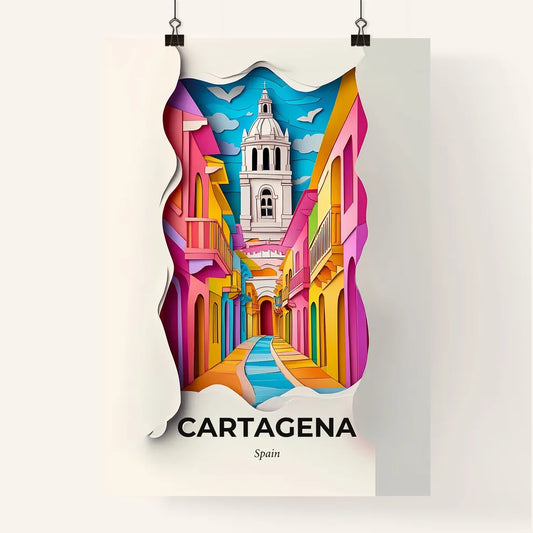 Vivid Cartagena, Spain, Colorful Poster