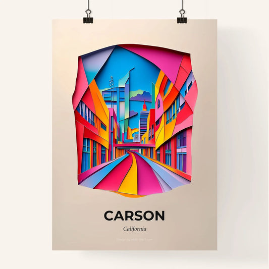 Vivid Carson, California, Colorful Poster