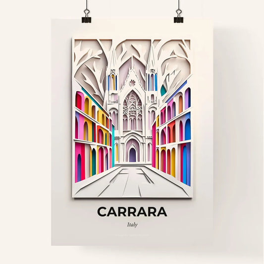 Vivid Carrara, Italy, Colorful Poster