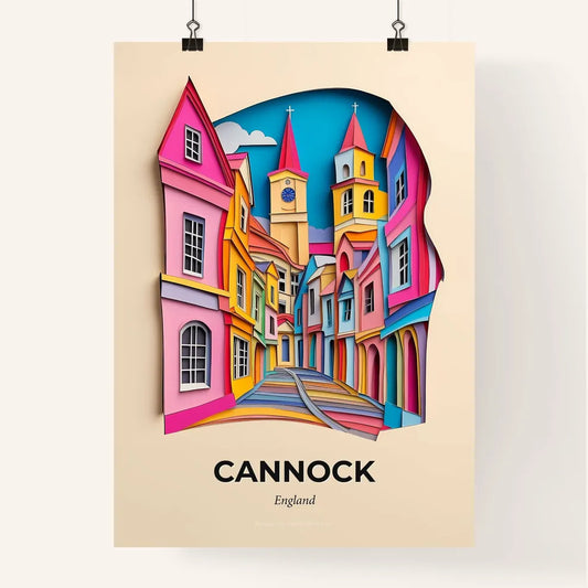 Vivid Cannock, England, Colorful Poster