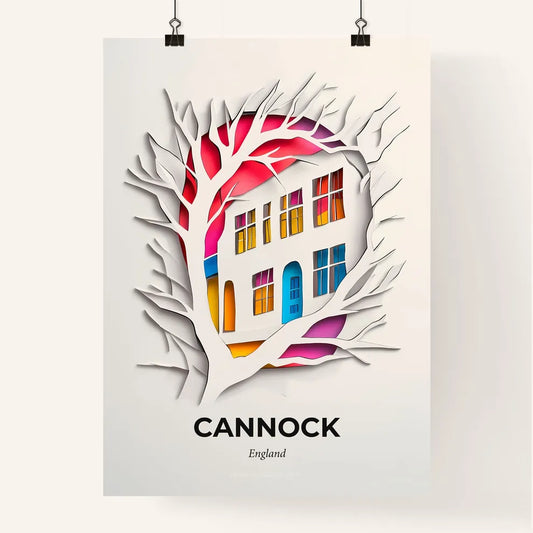 Vivid Cannock, England, Colorful Poster