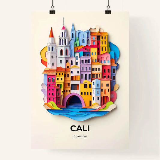 Vivid Cali, Colombia, Colorful Poster