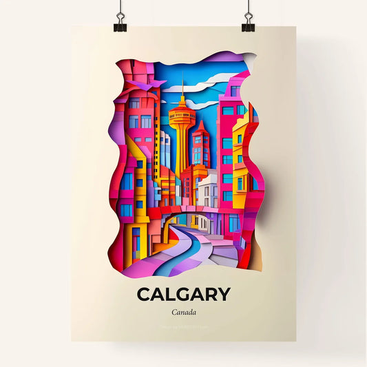 Vivid Calgary, Canada, Colorful Poster
