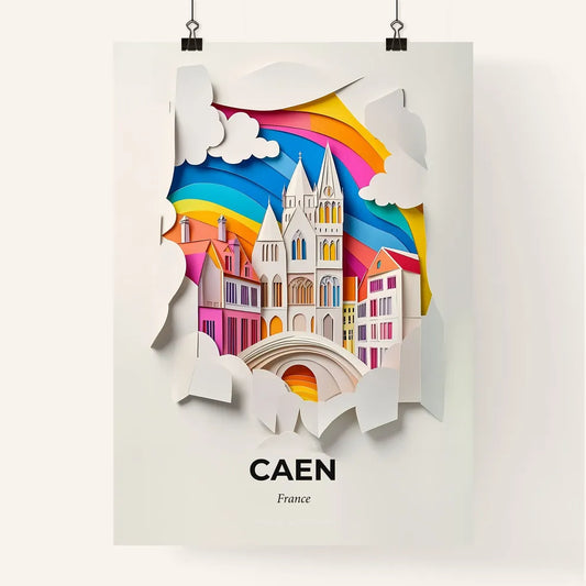 Vivid Caen, France, Colorful Poster