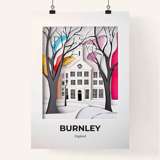 Vivid Burnley, England, Colorful Poster