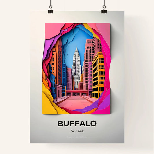 Vivid Buffalo, New York, Colorful Poster