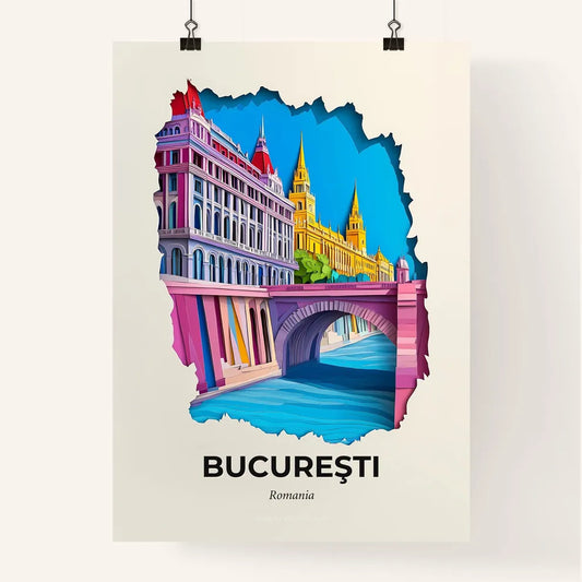 Vivid Bucharest, Romania, Colorful Poster