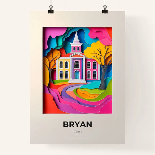 Vivid Bryan, Texas, Colorful Poster