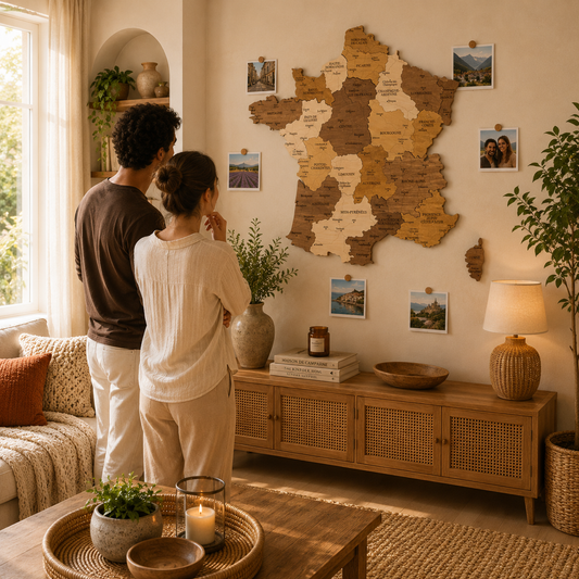 Luxury Wooden France Map – Handmade Wall Decor & Gift Idea