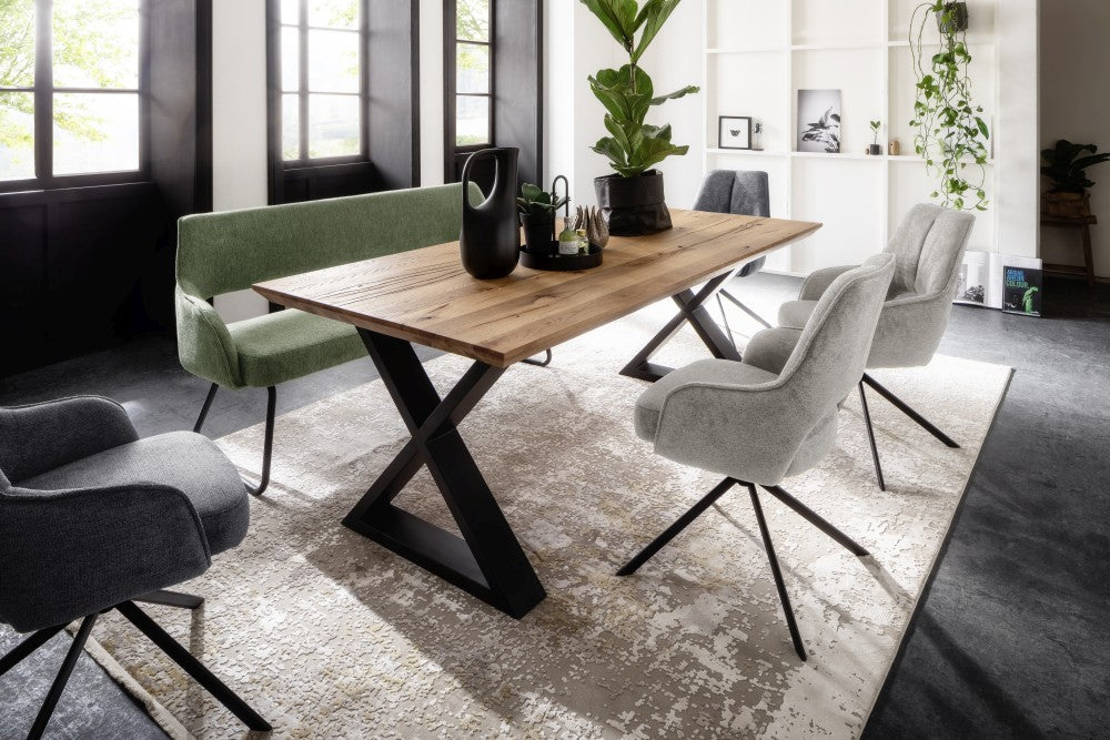 BANGOR 4-Leg Chair with Armrests - Set of 2