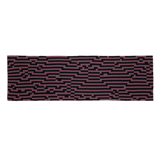 BITMAP ZOOM IN 6 | Brown & Black SCARF-STOLE | 194x64 cm | 100% Merino Wool | Cristian Zuzunaga
