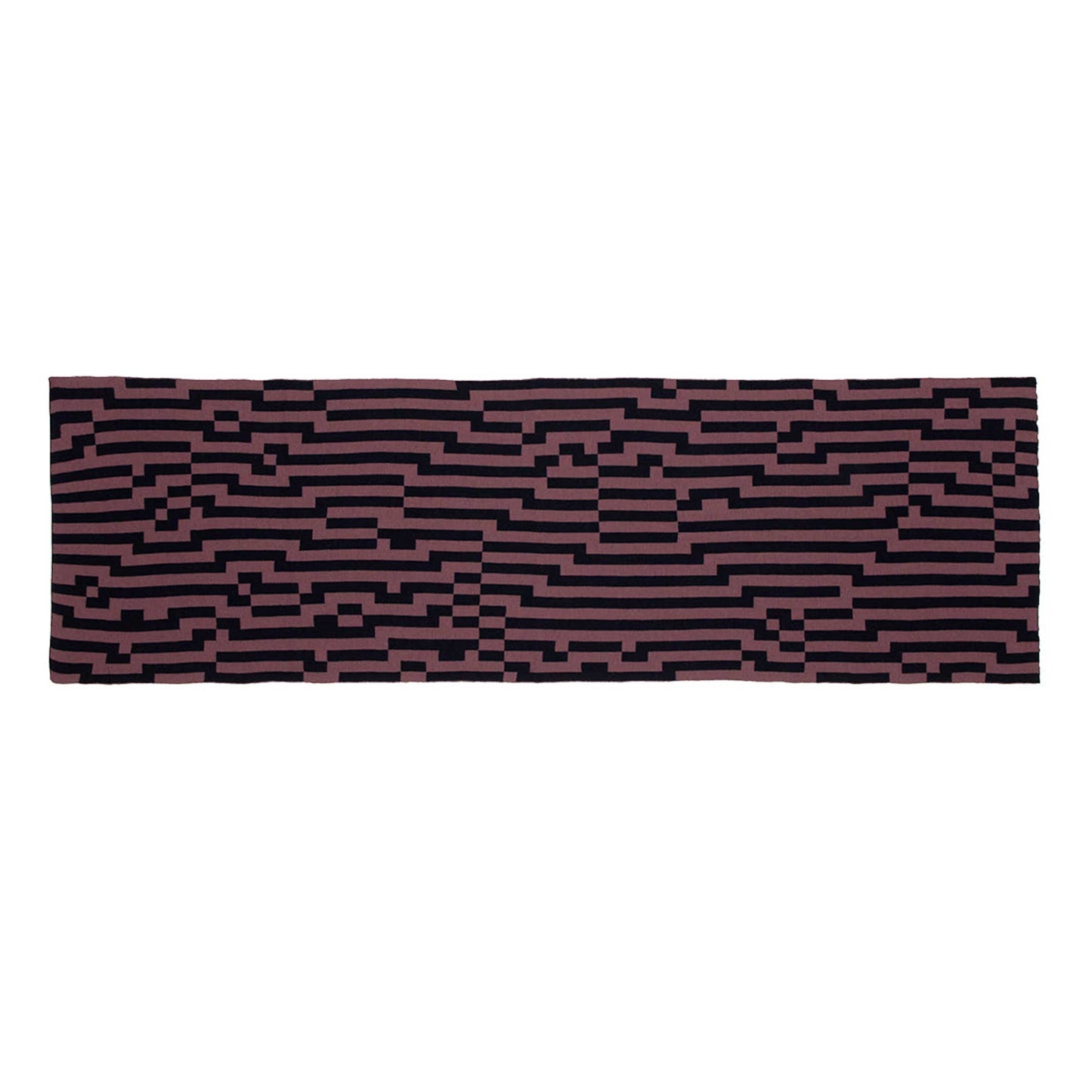 BITMAP ZOOM IN 6 | Brown & Black SCARF-STOLE | 194x64 cm | 100% Merino Wool | Cristian Zuzunaga