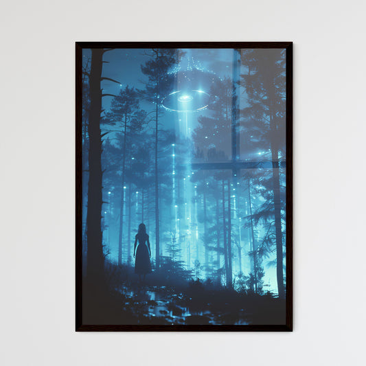 Surreal Forest Dreamscape with Floating Figure and Otherworldly Presence Default Title