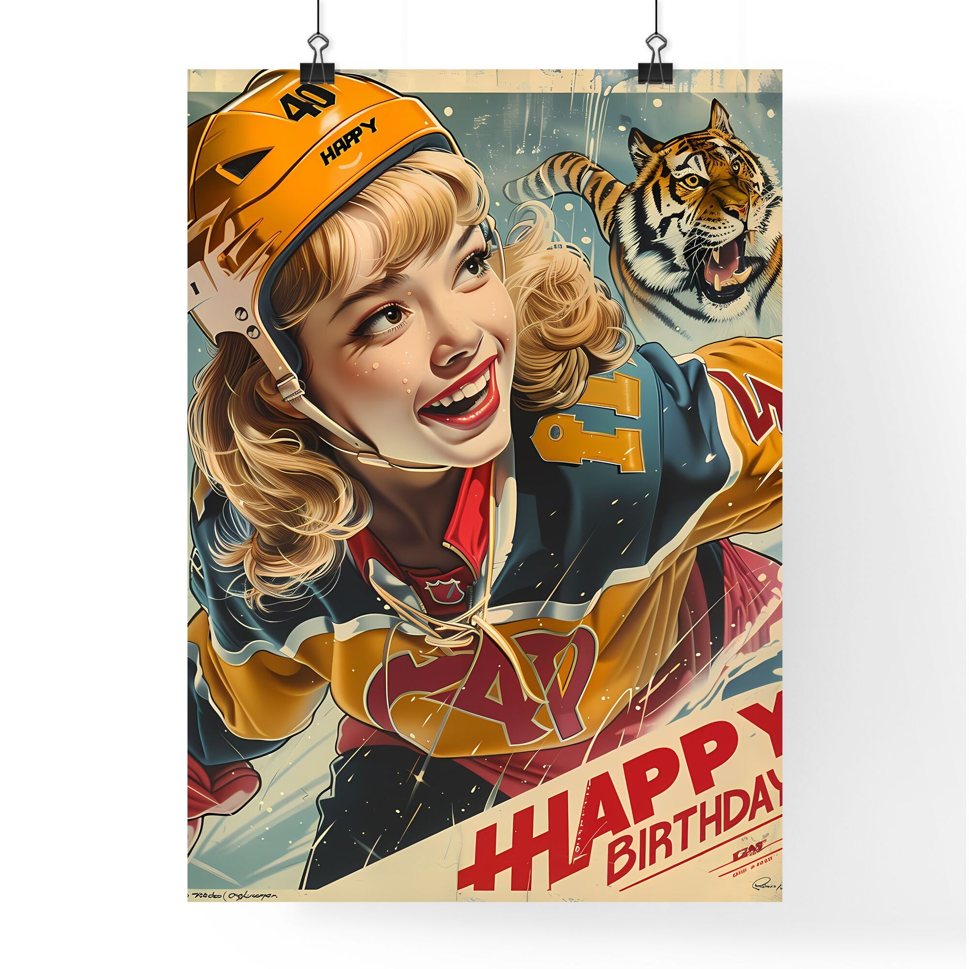 1960s Vintage Advertising: Happy Birthday Packaging with Blonde Princess, Ice Hockey, & Flying Tiger Default Title