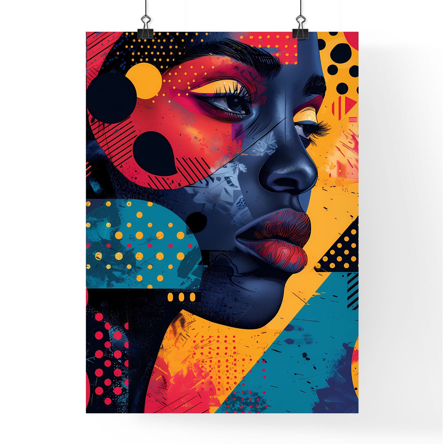 Vibrant African Urban Art: Abstract Human Forms, Patterns & Pastel Colors - Striking Modern Painting Default Title