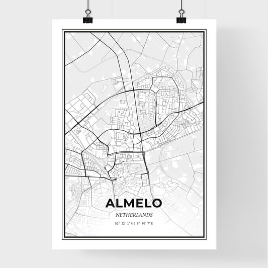 Almelo Netherlands - Premium City Map Poster
