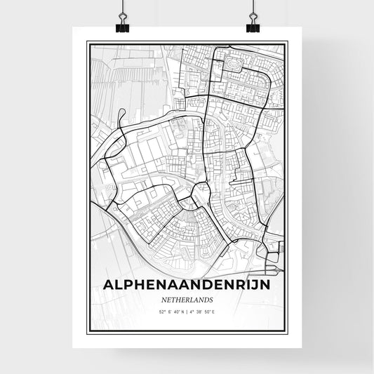 Alphen aan den Rijn Netherlands - Premium City Map Poster