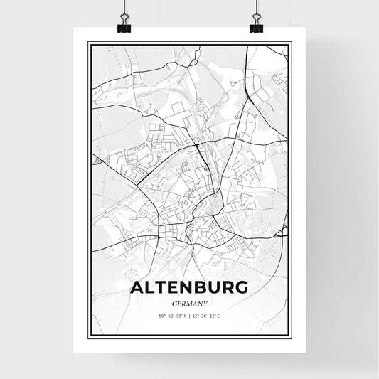 Altenburg Germany - Premium City Map Poster