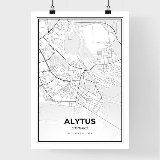Alytus Lithuania - Premium City Map Poster