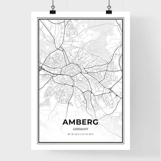 Amberg Germany - Premium City Map Poster