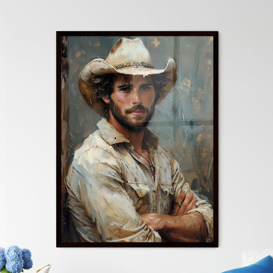 Vibrant Painting: American Cowboy, Rugged Individualism, Depth of Field, Western Art Default Title
