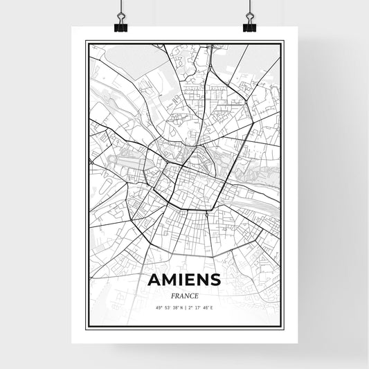 Amiens France - Premium City Map Poster