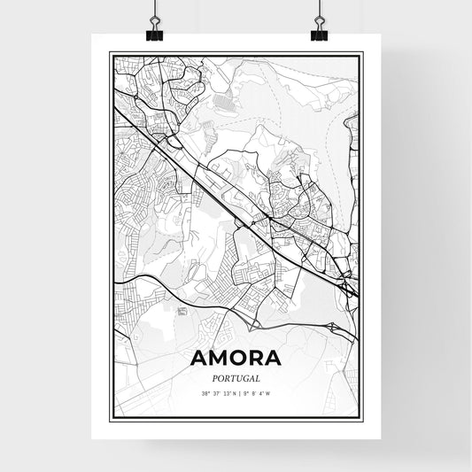 Amora Portugal - Premium City Map Poster