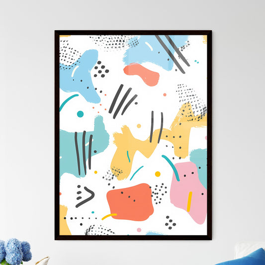 Colorful Abstract Pastel Art - Vibrant Pattern with Black Dots and Lines for Design Agency Website - Aesthetic Shapes Default Title