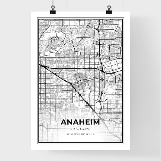 Anaheim California - Premium City Map Poster
