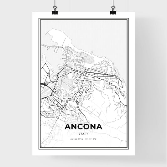 Ancona Italy - Premium City Map Poster
