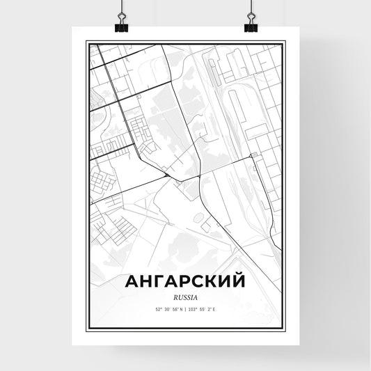 Angarsk Russia - Premium City Map Poster